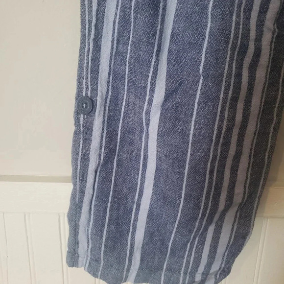 Ellen Tracy Stiped Linen Pants - Picture 7 of 7